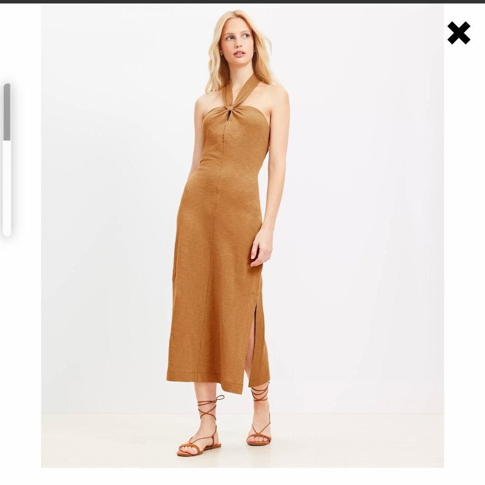 LOFT Strapless Tan Dress